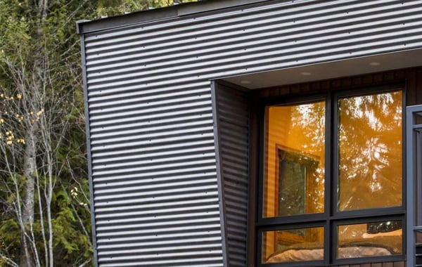 Corrugated metal on a home